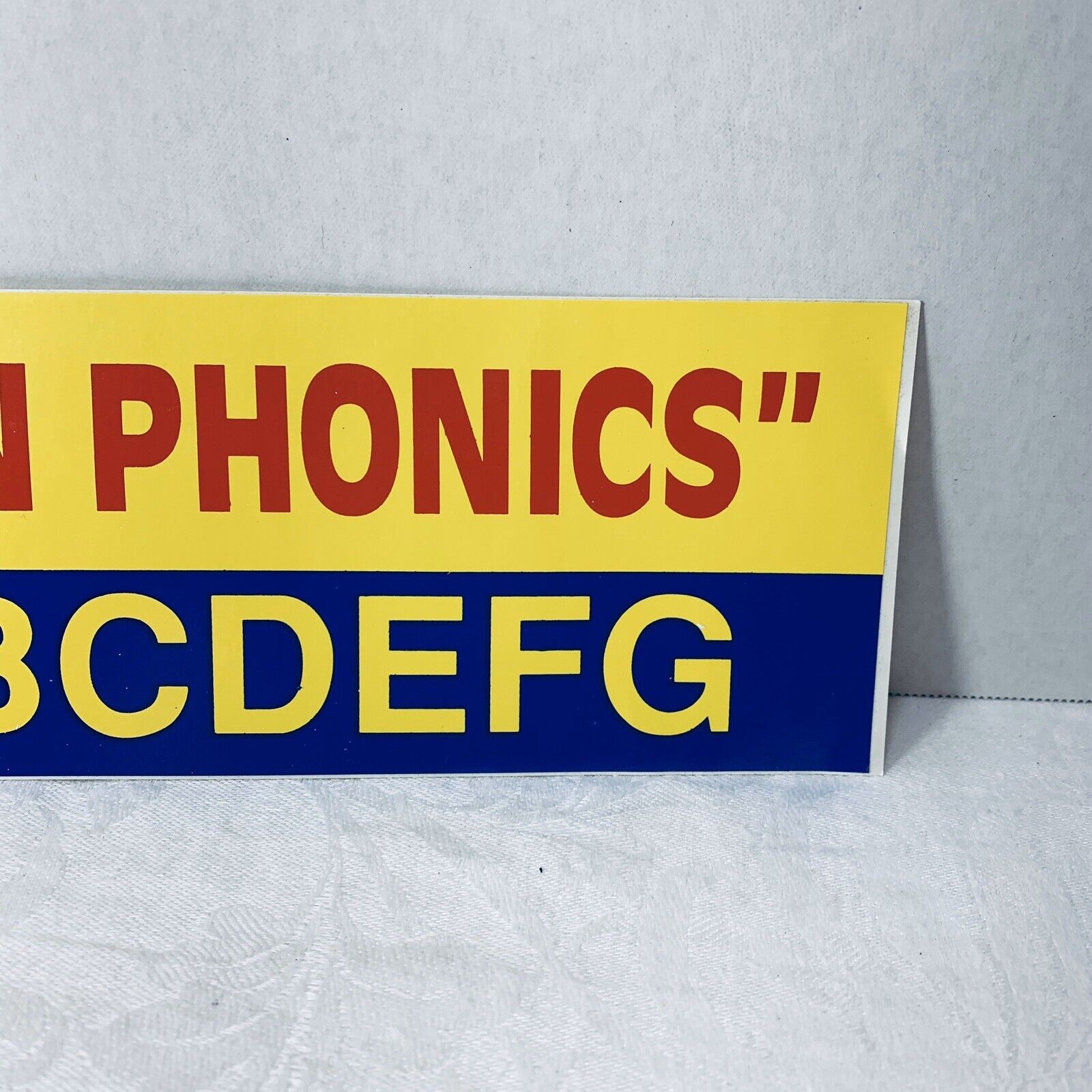 Hooked On Phonics Bumper Sticker Home School Education 1-800-ABCDEFG Vintage