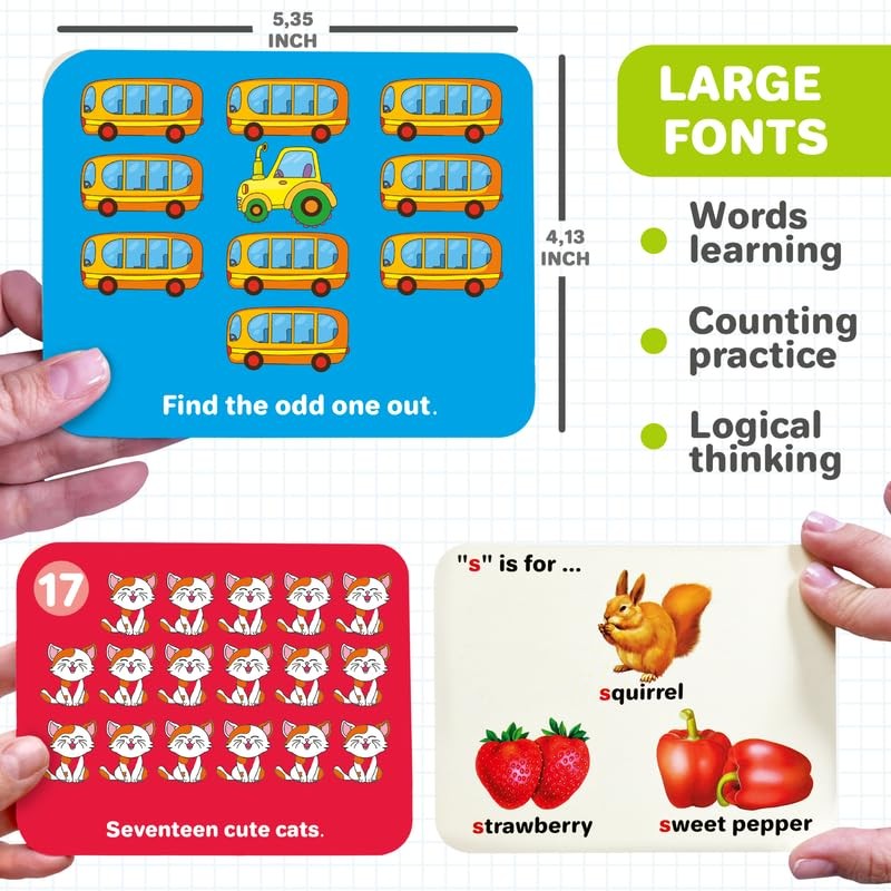 ABC Learning Flash Cards for Toddlers 1-3 Years – 120 Flashcards for 2-4 in a…