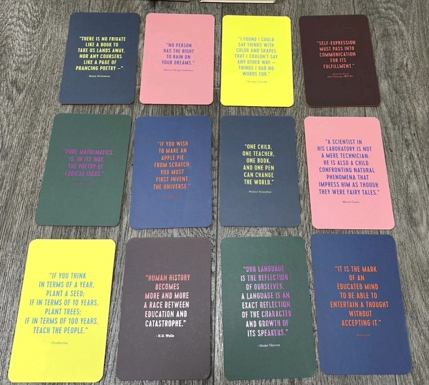 Flashcards For The Future – 12 Two-Sided Wooden Cards – Children’s Learning Tool