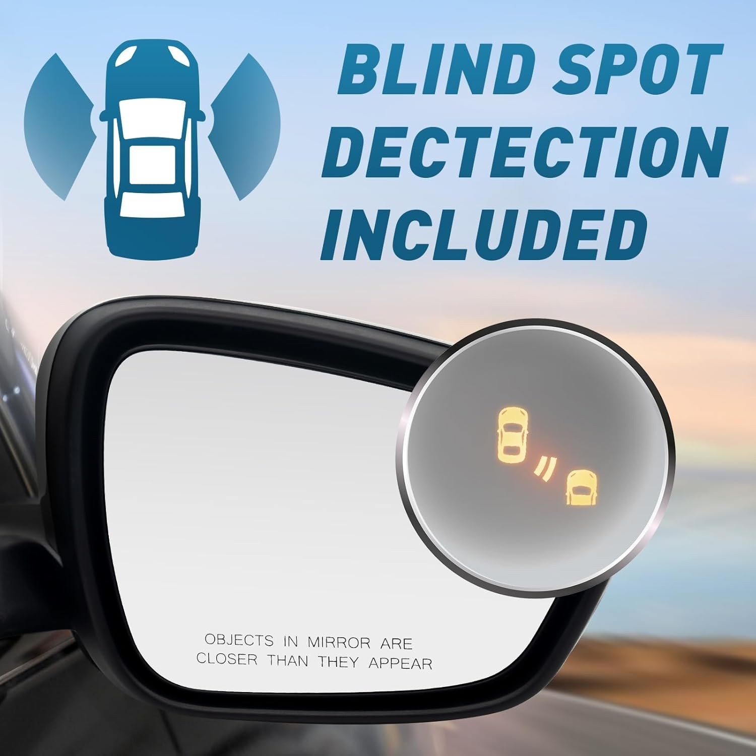 Passenger Side Mirror Compatible With Ford Escape SE/SEL 2020-2023 7-Pins Wit…