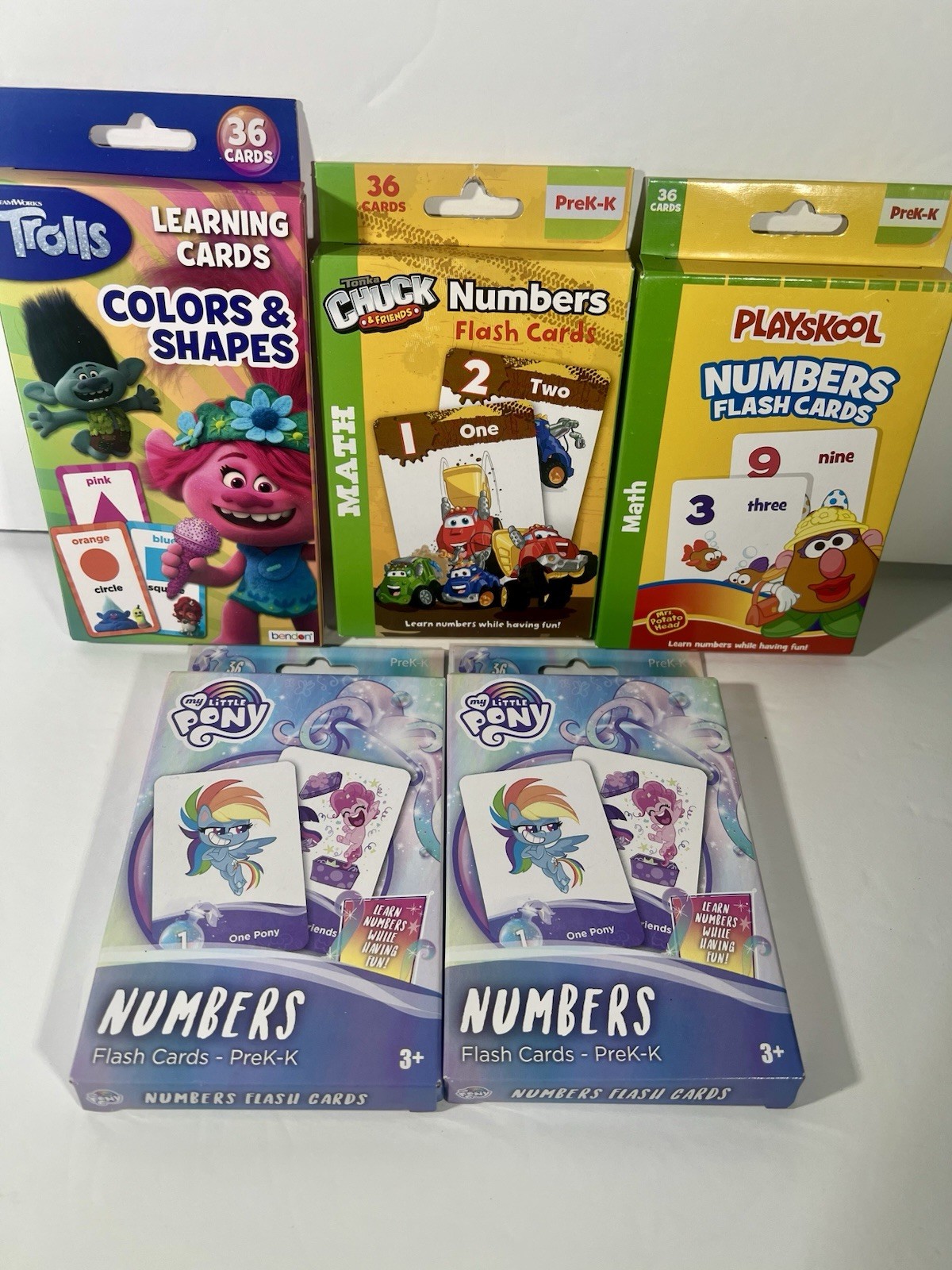Colors and Shapes and Numbers Learning Flash Cards Learning Cards Lot of 5