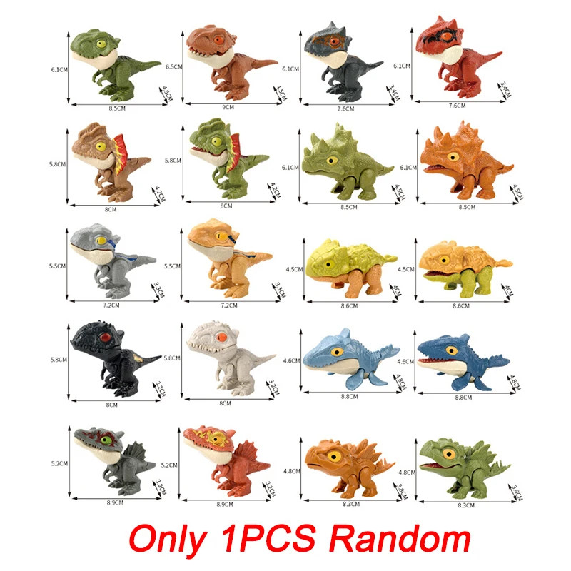 20-1PCS Finger Dinosaur Tricky Tyrannosaurus Finger-Biting Dinosaurs Movable Joi