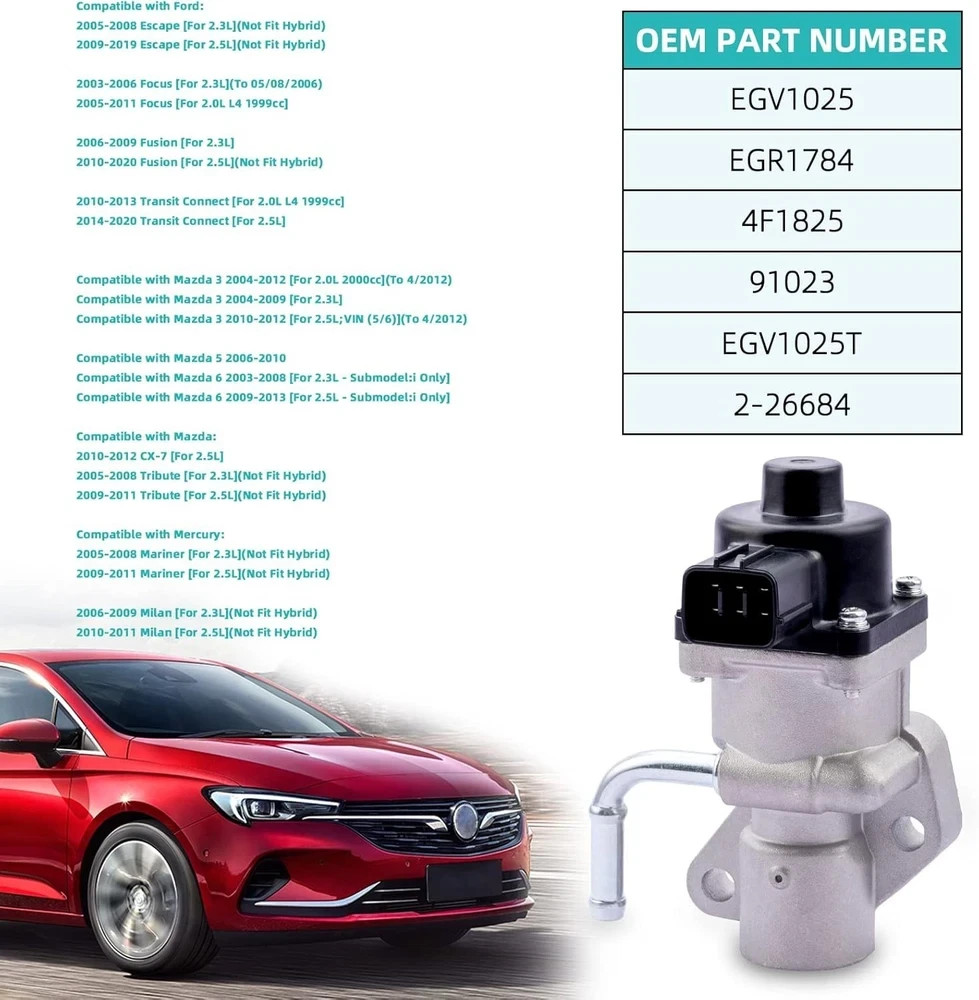 EGR Exhaust Gas Recirculation Valve For Ford Escape Focus Fusion Transit