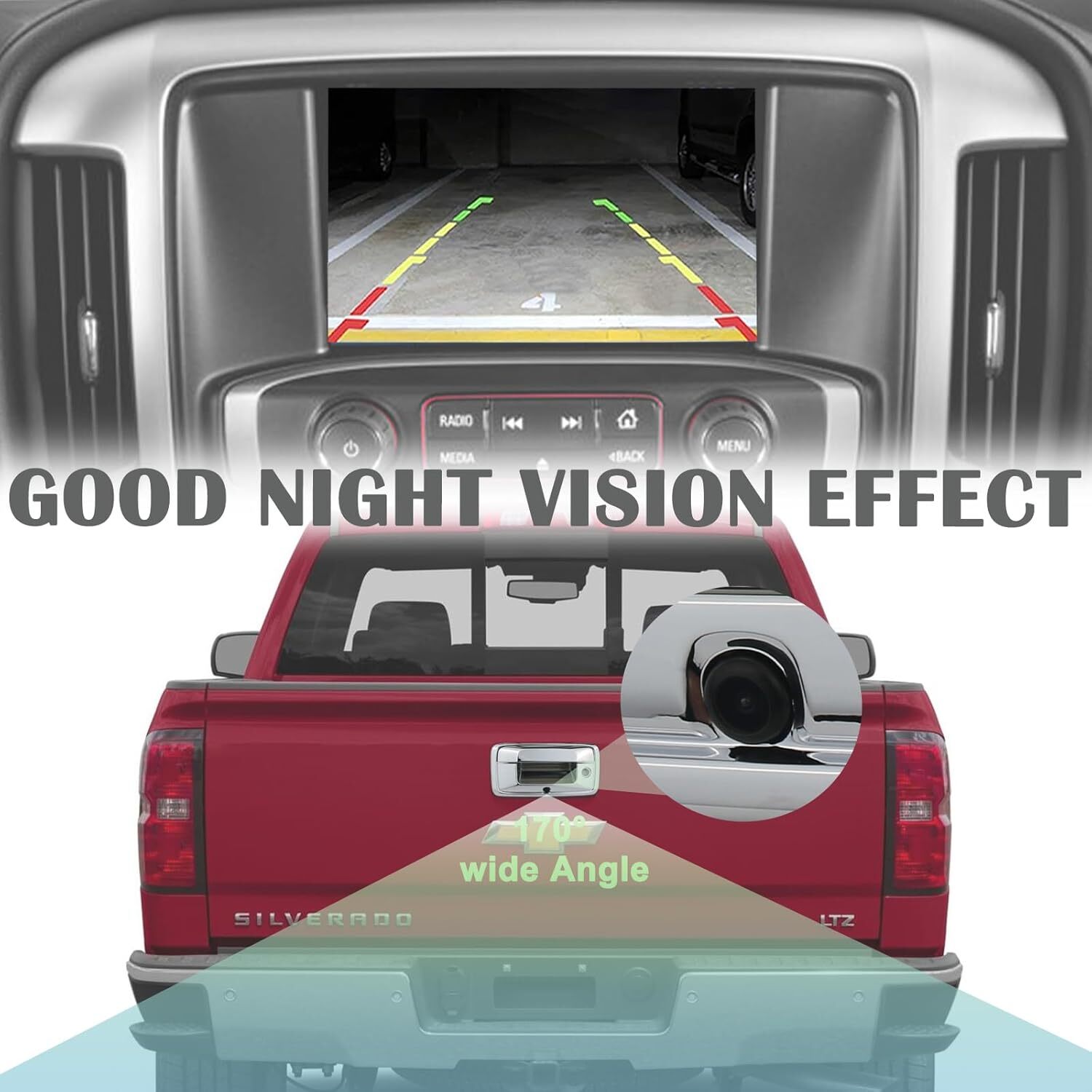 Backup Camera Tailgate Handle Rear View Camera Liftgate Latch Handle with