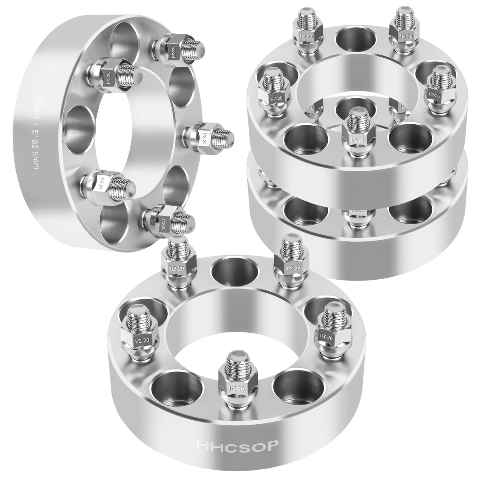 HHCSOP 1.5″ Silver Wheel Spacers 5×4.5/5×114.3 Jeep Ford
