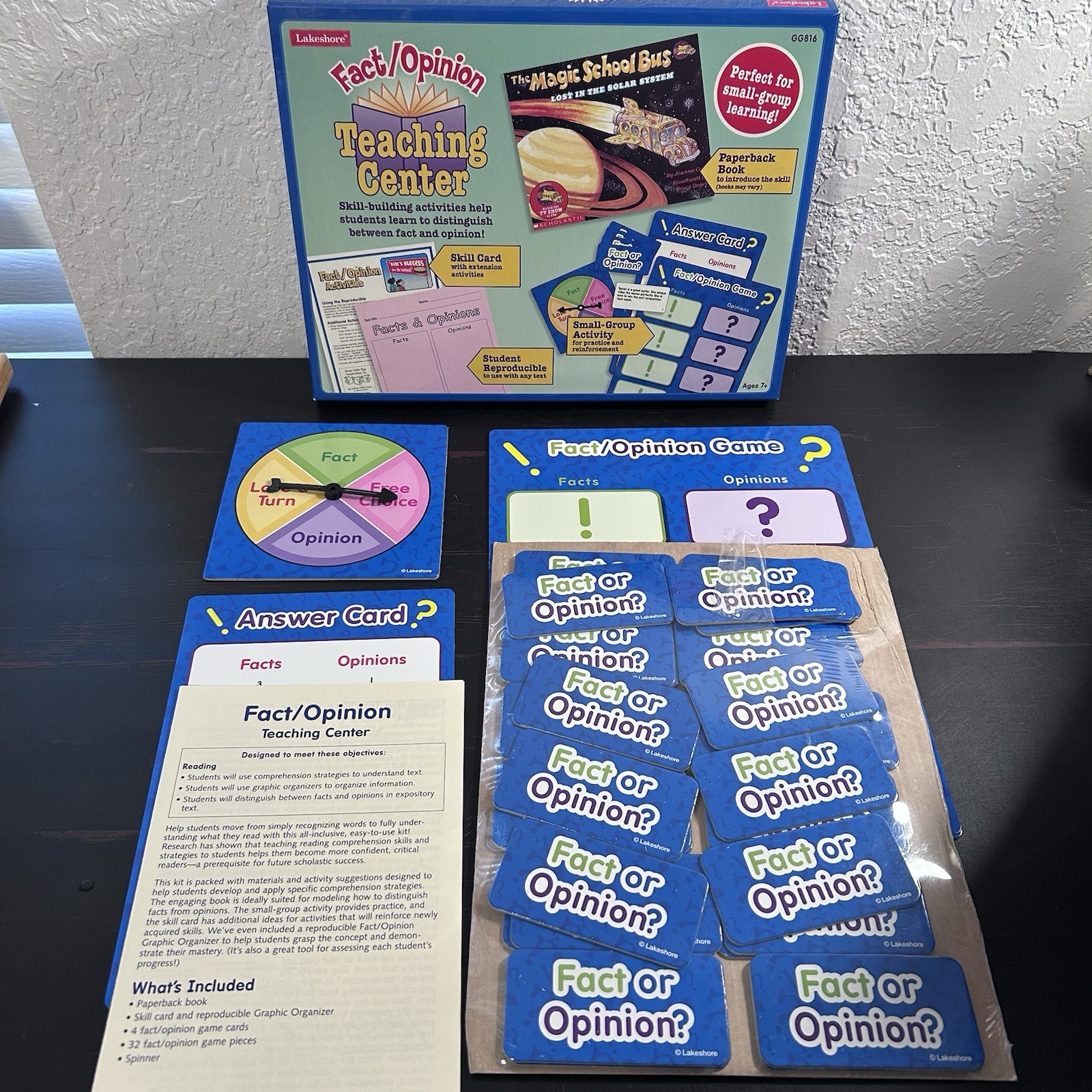 Lakeshore Fact / Opinion Teaching Center Magic School Bus GG816 Homeschool Open