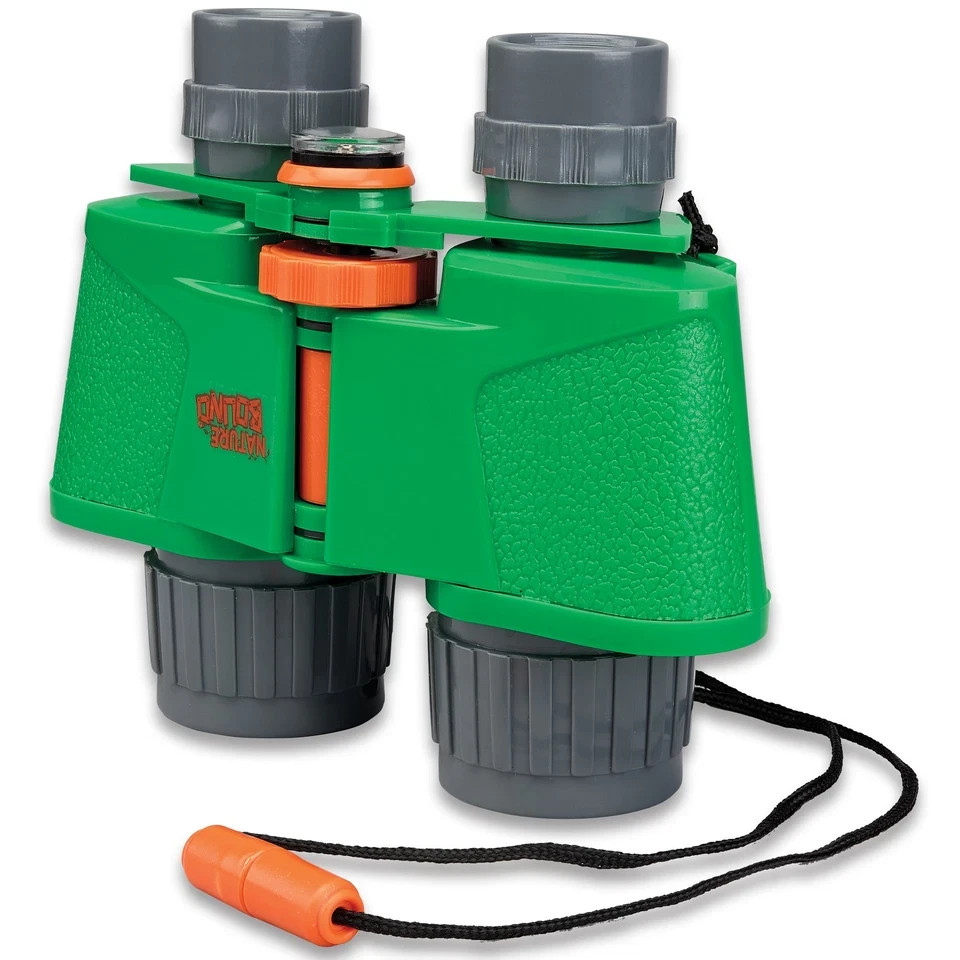 Nature Bound Kids Binoculars w/ Compass | Green 6×35 Outdoor Toy for Ages 3+