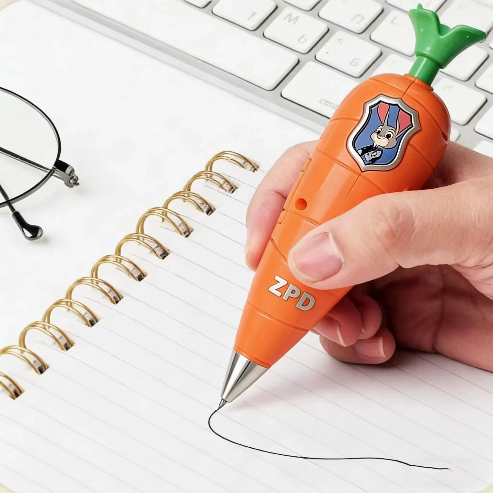 Mini Voice Recorder Pen Carrot Design 60 Second Recording Toy Gift