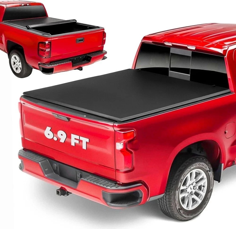 Soft Roll Up Truck Tonneau Bed Cover Fits for Chevy Silverado/GMC Sierra 2500HD