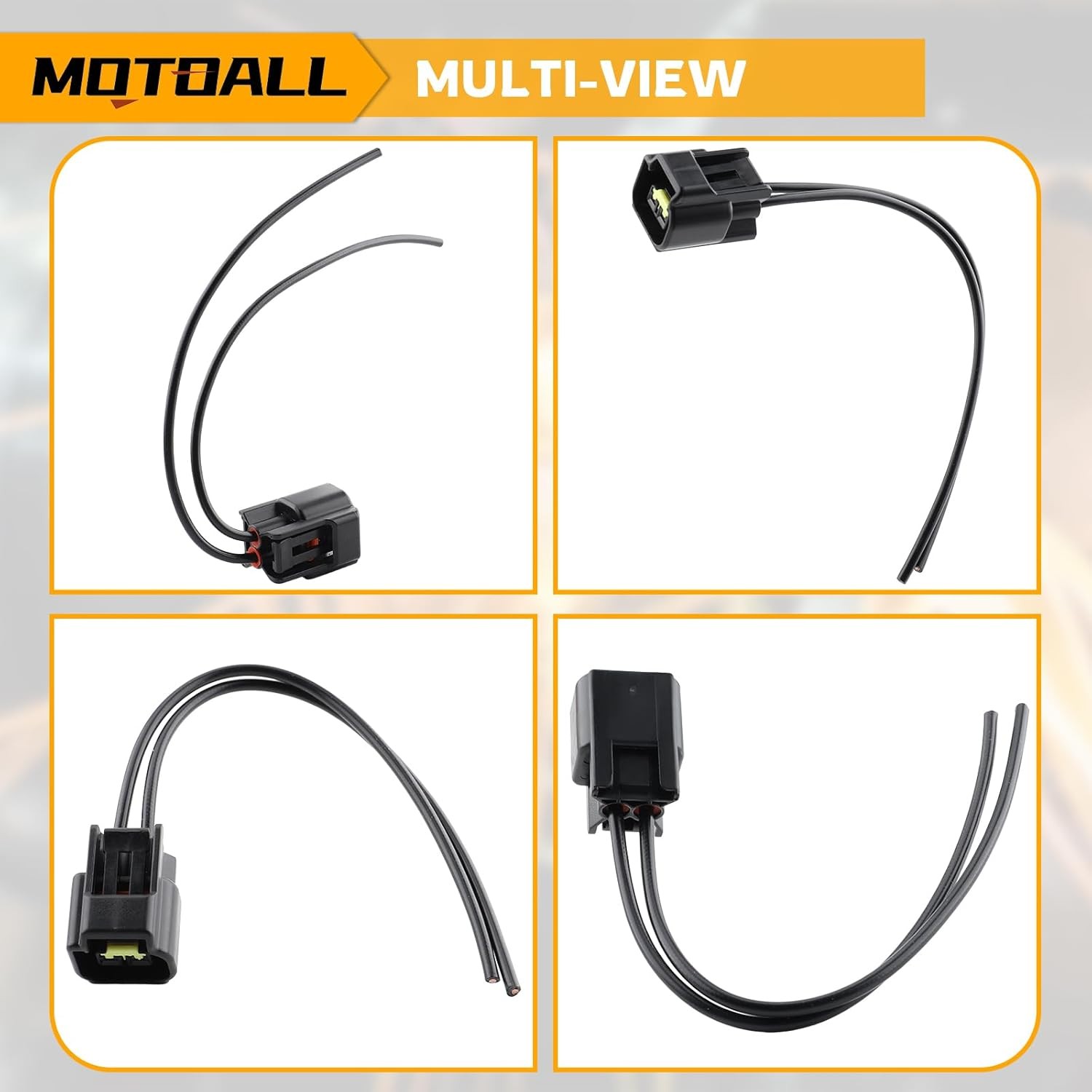MOTOALL Ignition Coil Connector Plug Wire Harness Pigtail Wiring Loom 2-Way for