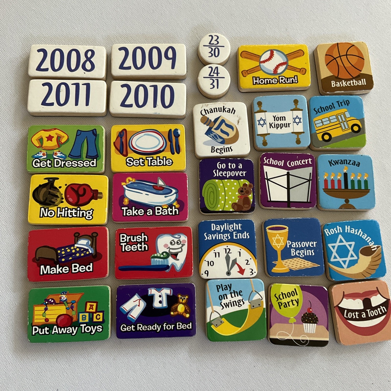Melissa & Doug Daily Calendar Magnets Replacement Pieces Activities Events 28