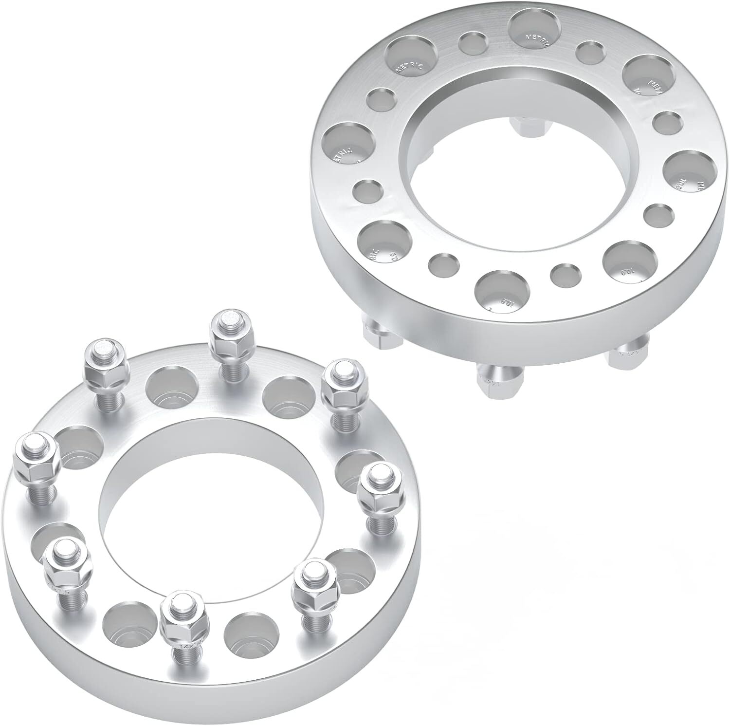 8×6.5 to 8×180 Wheel Spacers 1.5″(38mm) Bore 117mm with M14x1.5 Studs for Chevy