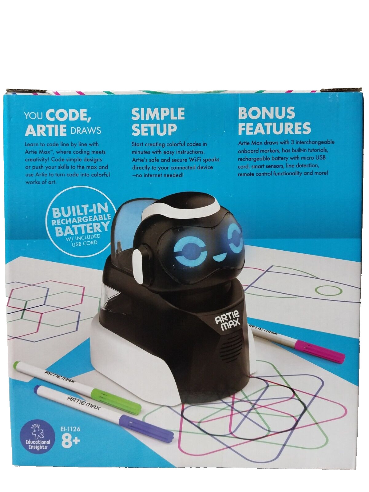 New! Educational Insights Artie Max The Wi-Fi Robot That Teaches Coding SEALED