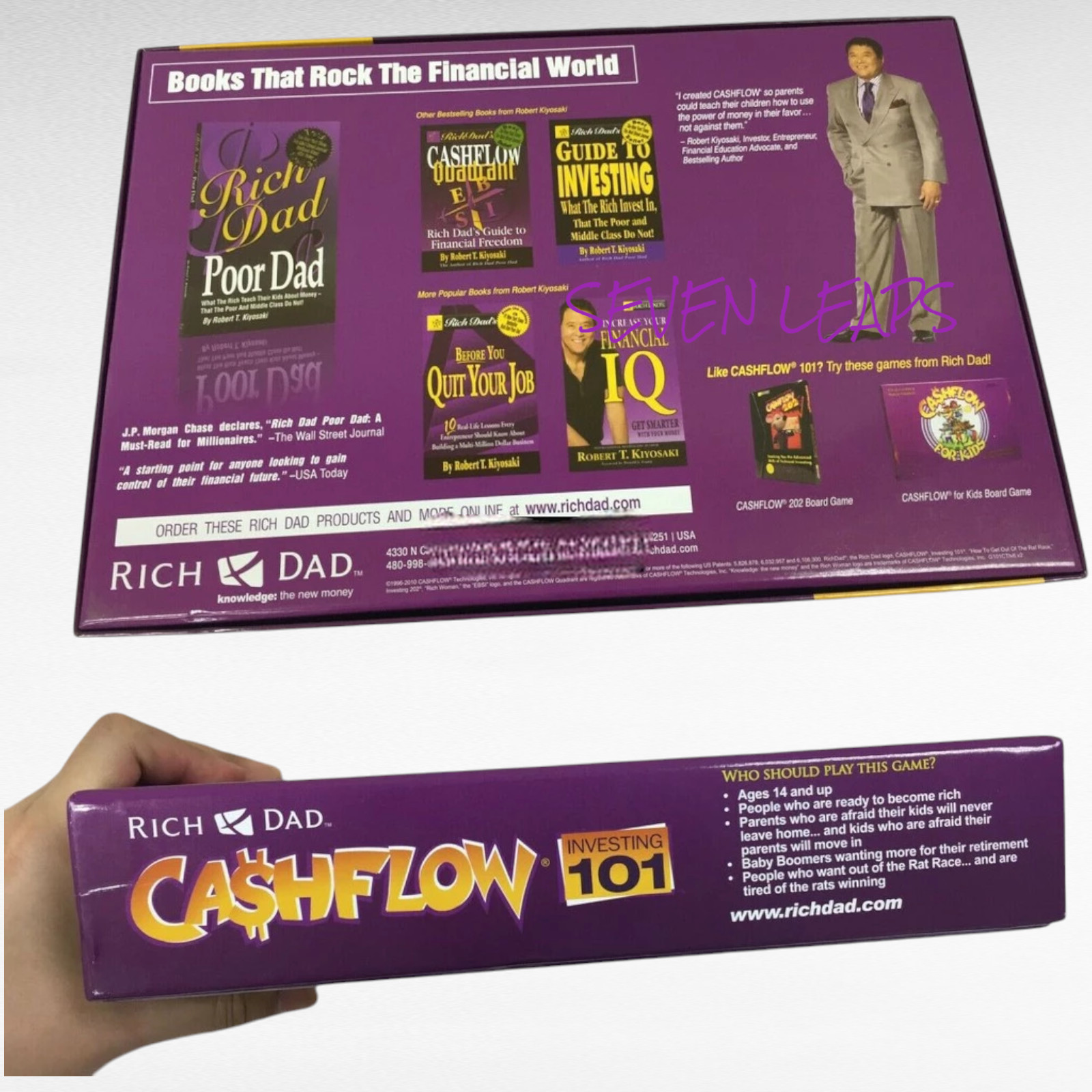 Cashflow 101 & 202 Rich Dad Board Game English Adult Kids Gift Free Ship DHL