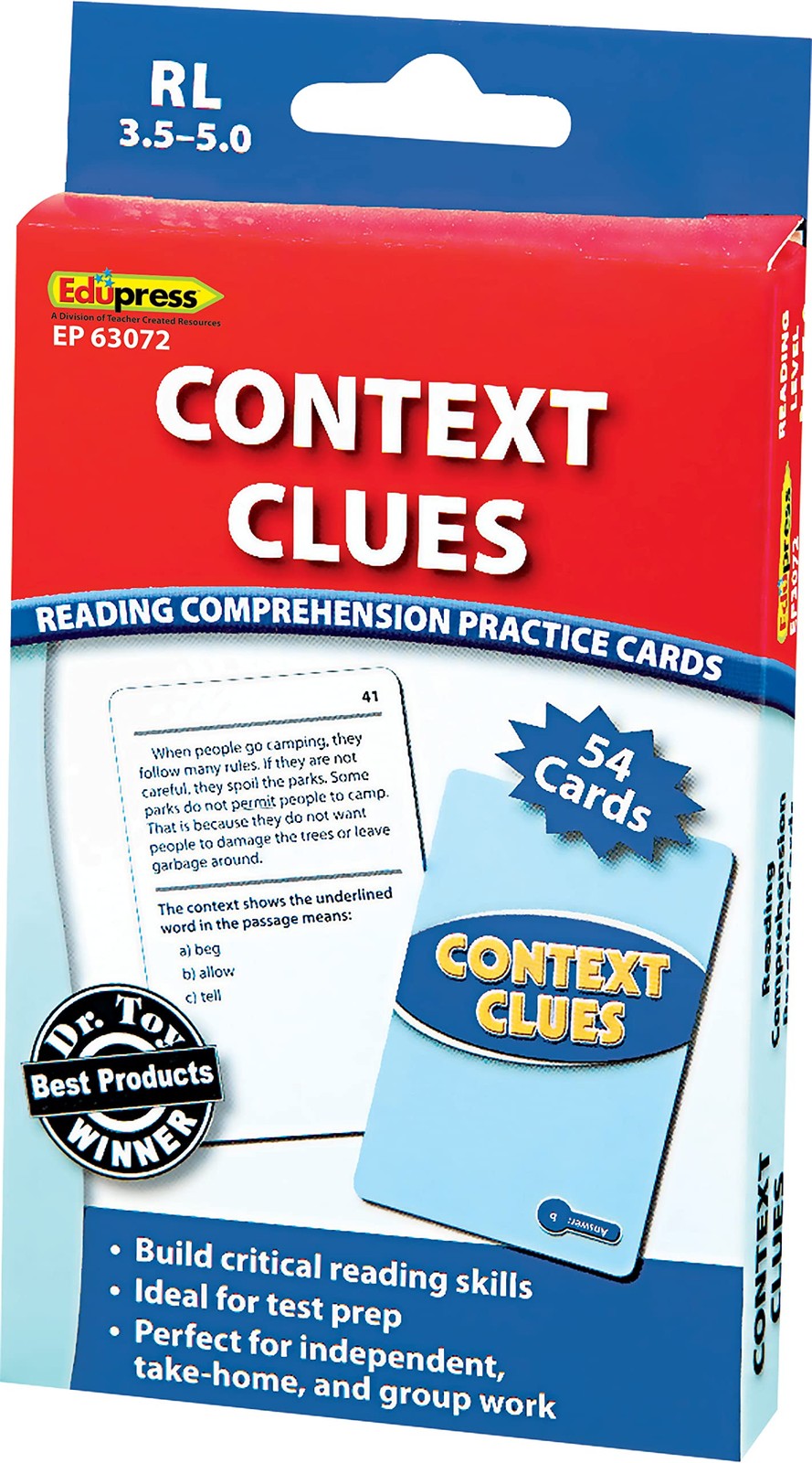 Context Clue Flash Cards Level 3.5 To 5.0 54 Self Checking Educational Cards