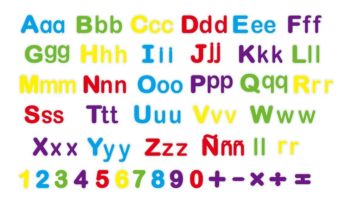 Foam Magnetic Spanish And English Letters, Alphabet, Bilingual, Spanish