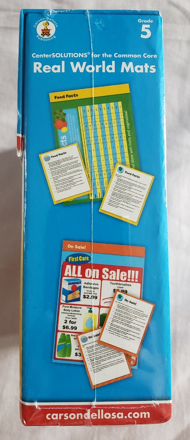 Real World Mats – Grade 5 Math and Language Arts NEW Common Core