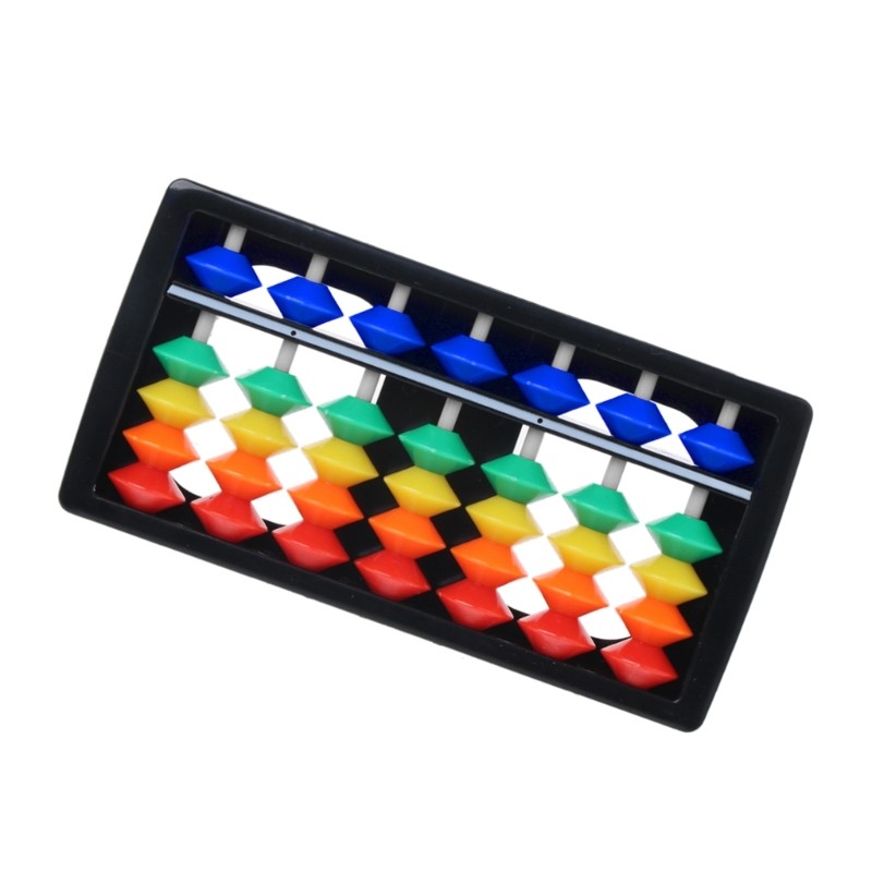 Mathematics 7 Digits Rainbow Abacus Toy Math Operations Learning Aid for Child