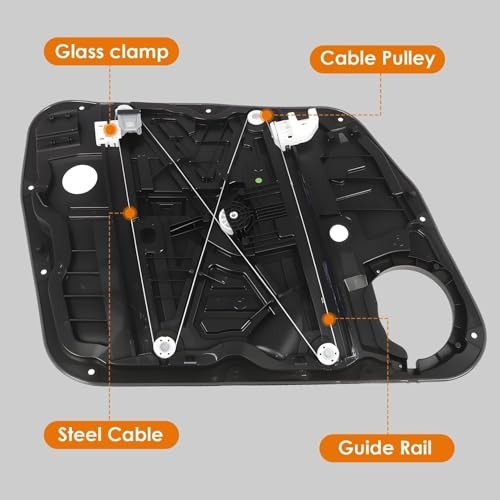 82481-D9010 Front Right Passenger Side Power Window Regulator with Panel