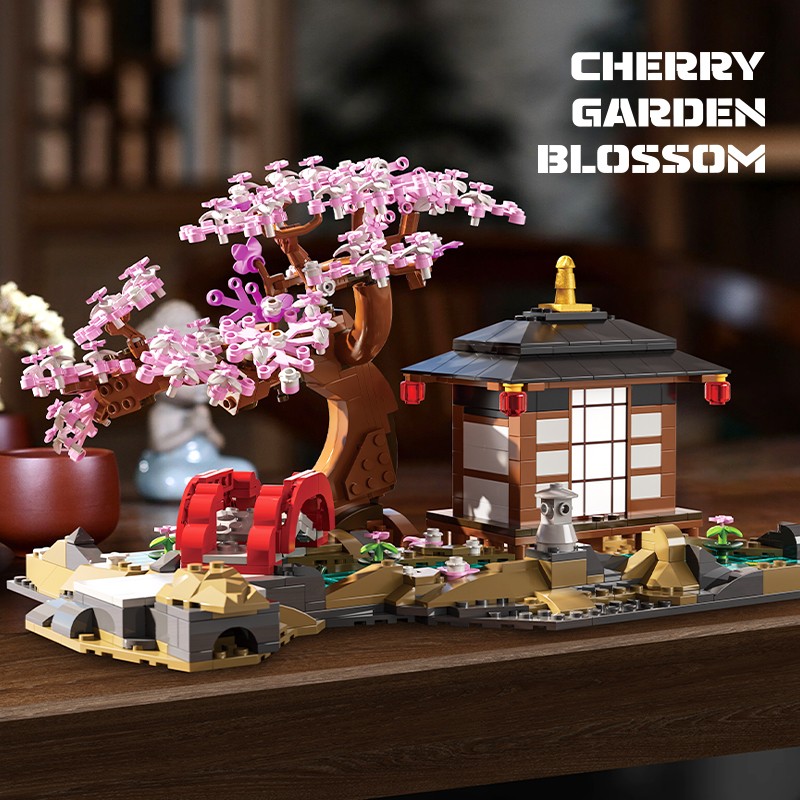 CHERRY BLOSSOM GARDEN Street View Building Block Set