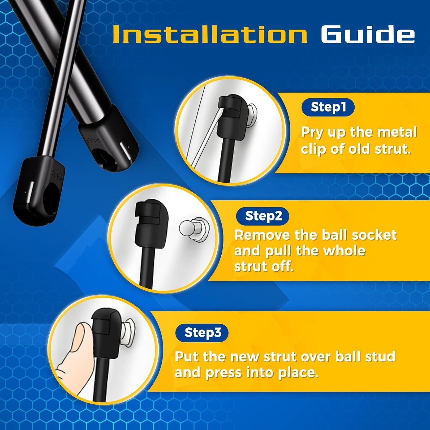 Rear Window Struts for Jeep Wrangler 2007-2010 – Easy Install, 2 Pcs