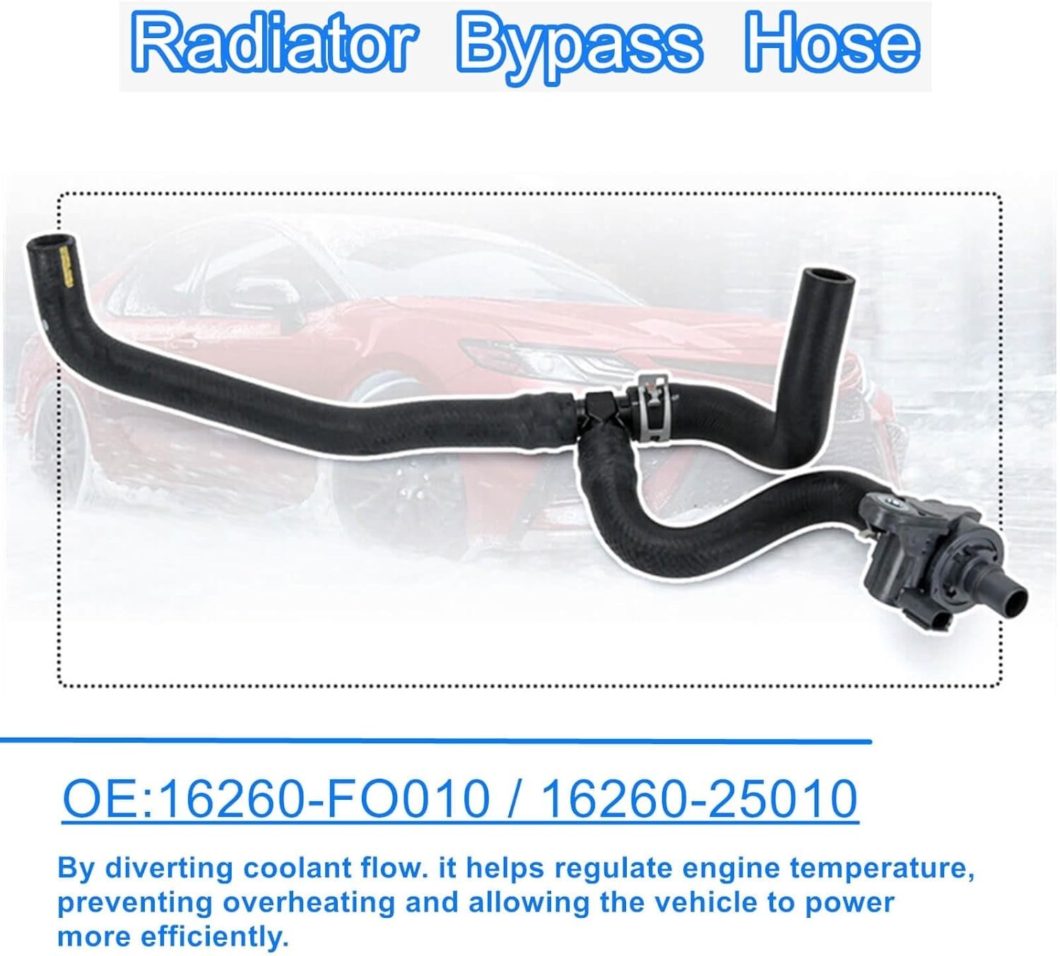 Radiator Bypass Hose 16260-F0010 for Toyota Camry RAV4 Avalon 2.5L