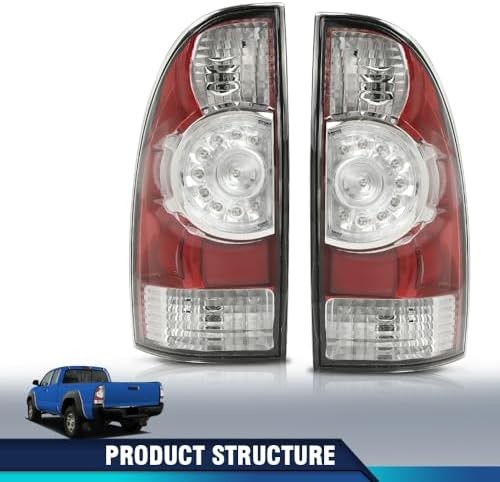 PIT66 LED Tail Lights Assembly Fit Toyota Tacoma 2005-2015 Rear Tail Lamp | LED