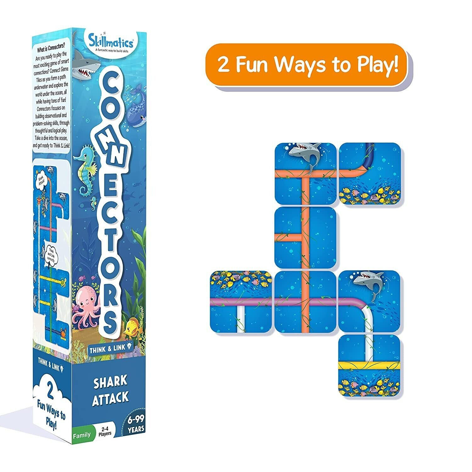 Skillmatics Kid’s Educational Game : Connectors Shark Attack for Ages 6 and Up
