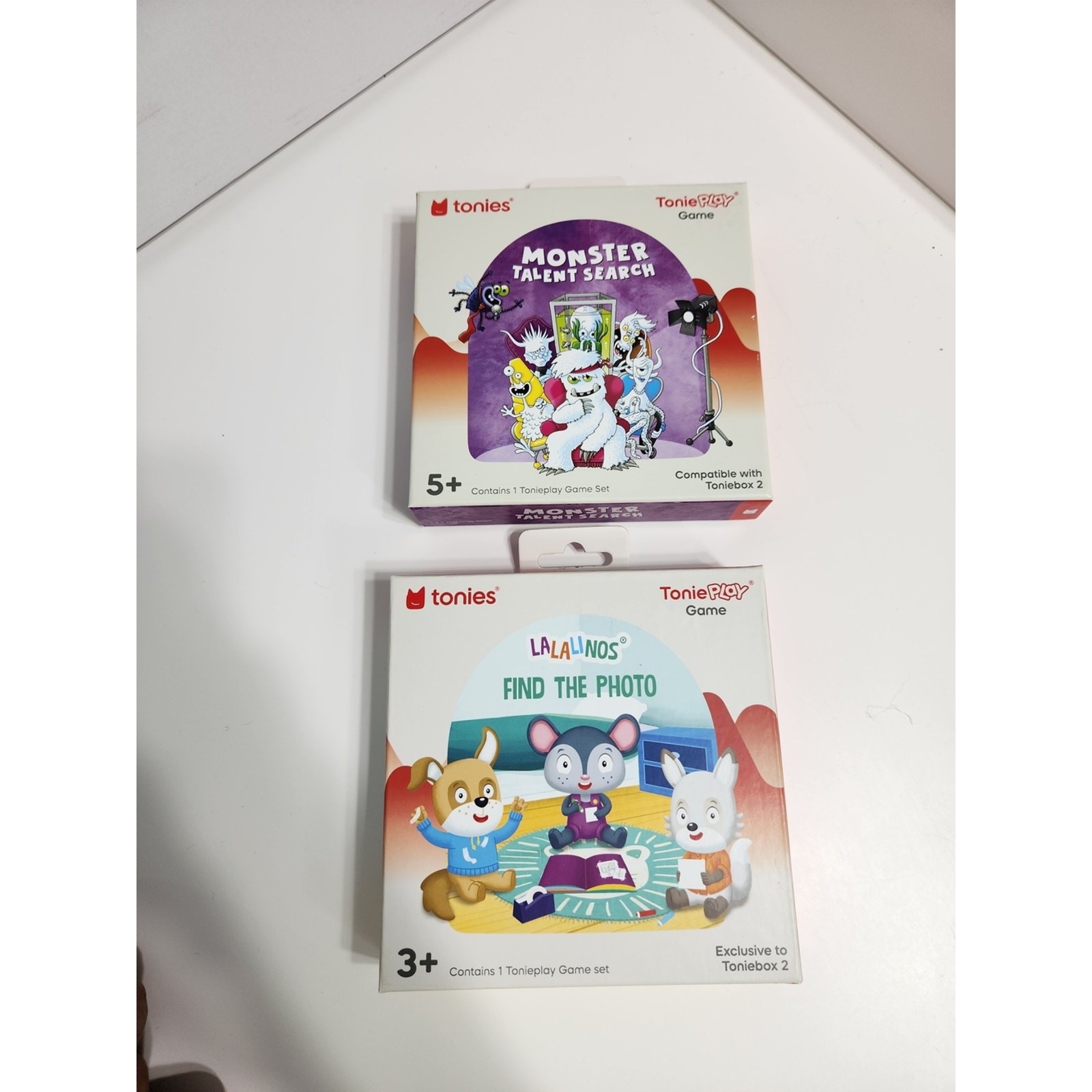 Lot Of 2 ToniePlay Game Sets for Toniebox 2 Monster Talent Search Find The Photo