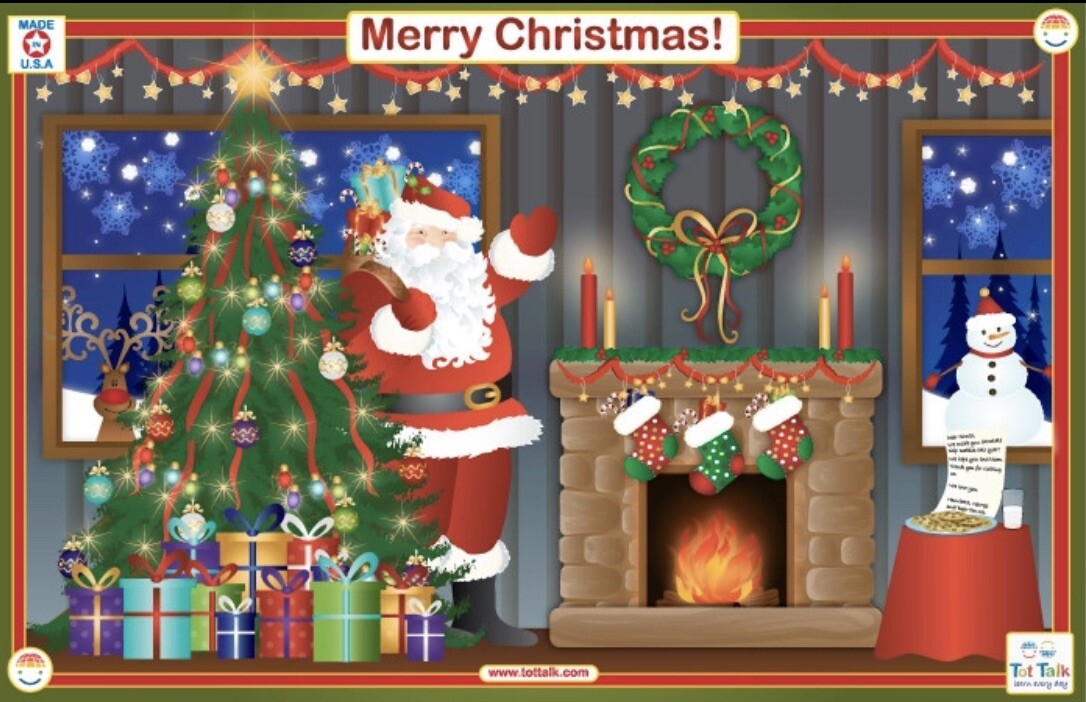 Tot Talk Placemat Merry Christmas/Christmas Around The World Advent Calendar FUN