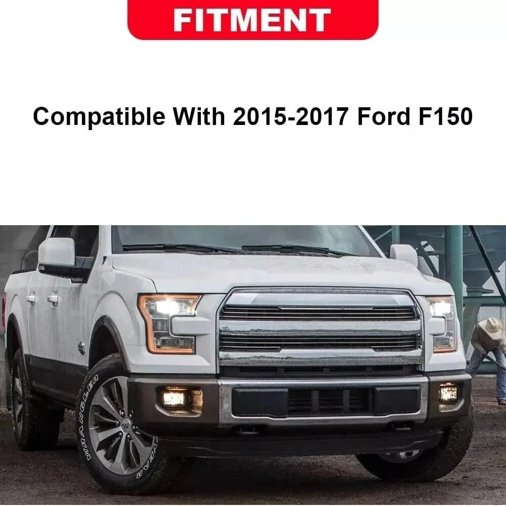 15-17 Ford F150 Front Bumper Lower Grill Grille Trim Panel Compatible With Ford-