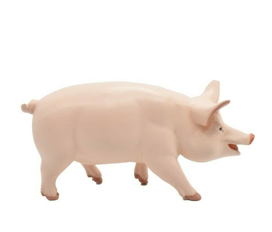 Pig Realistic Small Toy Model Plastic Replica Barn Farm Animal, 4″ F4486