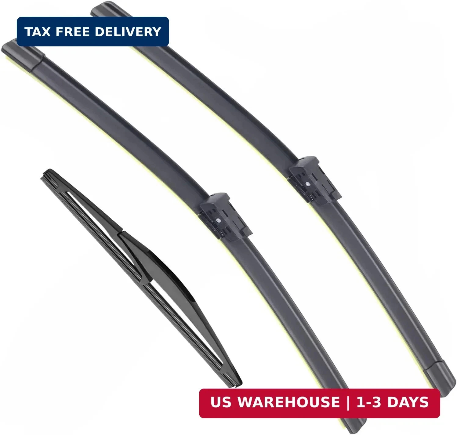 Original Equipment Replacement Front and Rear Windshield Wiper Blades For Merced