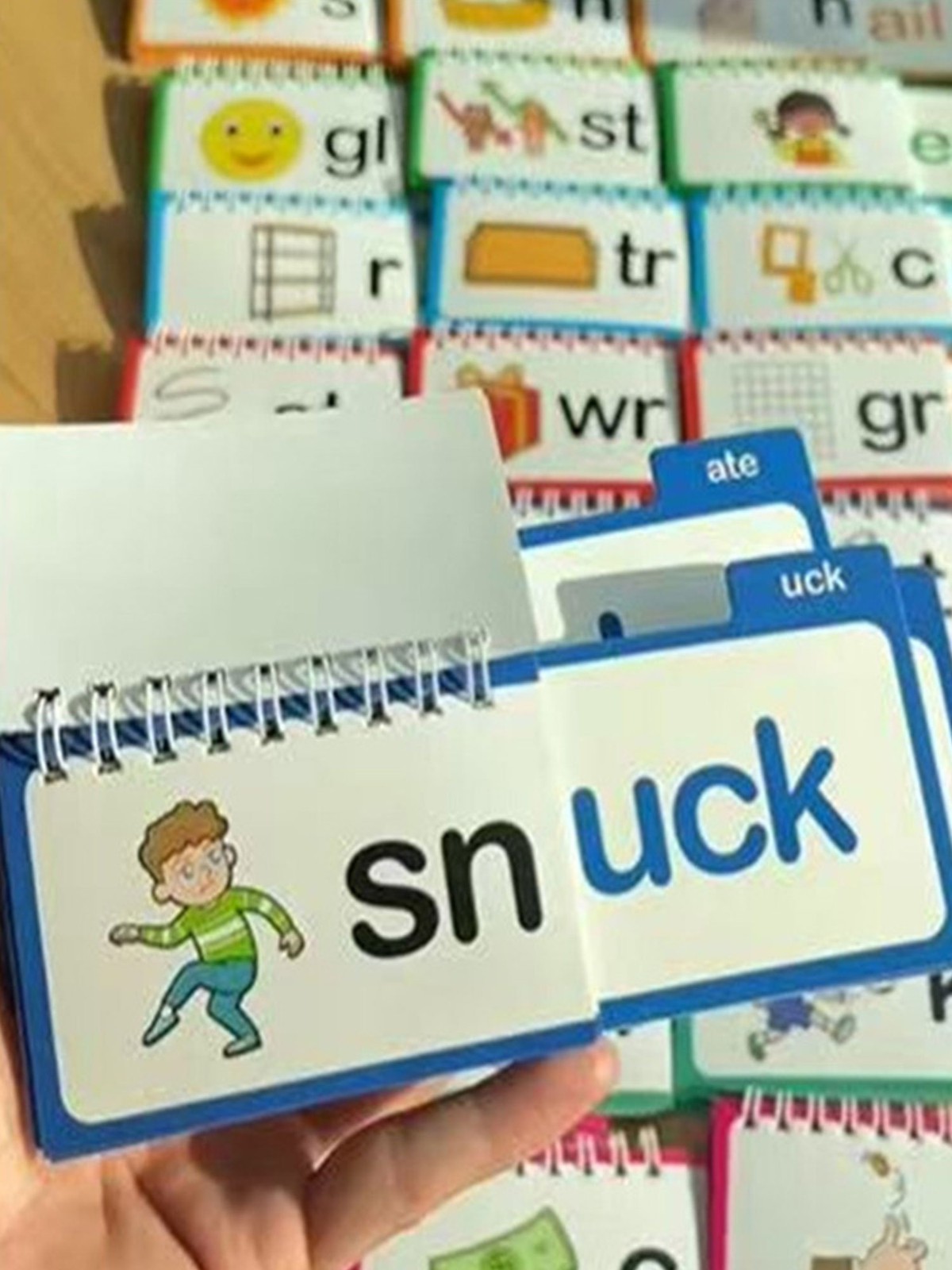 30 Read and Rhyme Flip Books ABC VocabulKUy Educational Flash Cards Family Lear