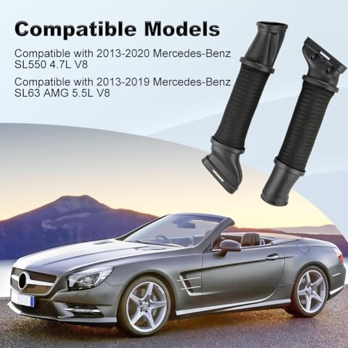 Engine Air Intake Hose Compatible with 2013-2020 Mercedes-Benz SL550 2013-2019
