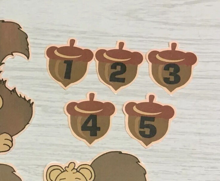 Five Little Squirrels – FLANNEL /FELT BOARD STORY Pieces