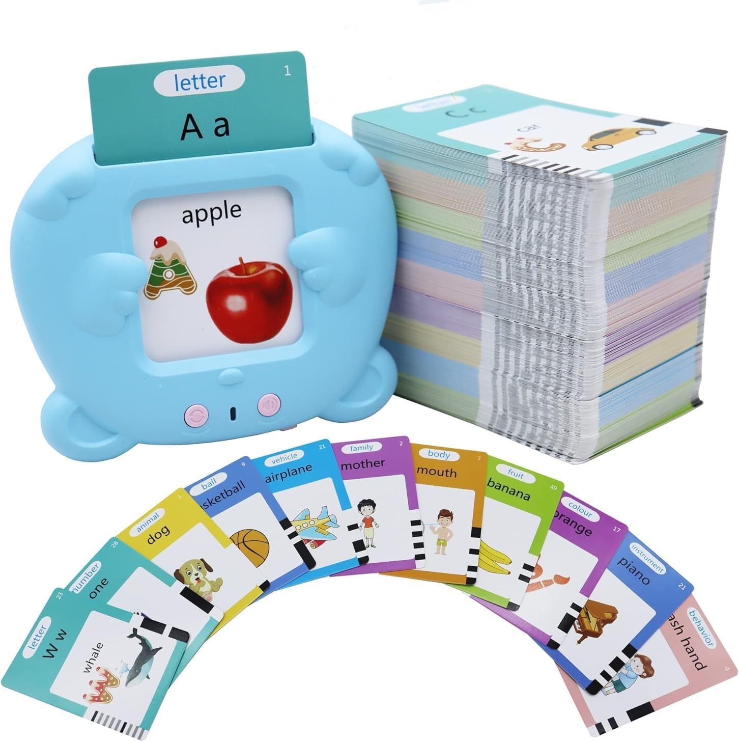 Interactive Learning Flash Cards for Toddlers – 255 Double-Sided Cards Included