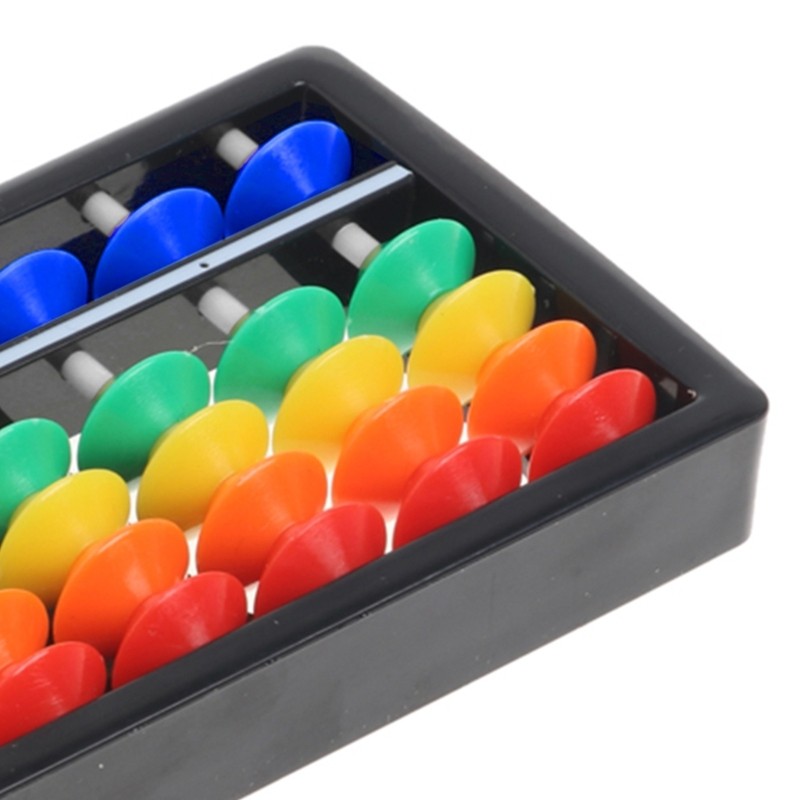 Mathematics 7 Digits Rainbow Abacus Toy Math Operations Learning Aid for Child