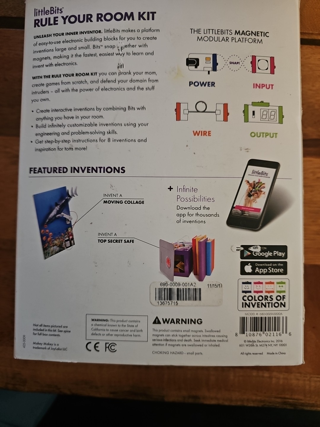 LittleBits RULE YOUR ROOM KIT Educational Learning Electro Build Block