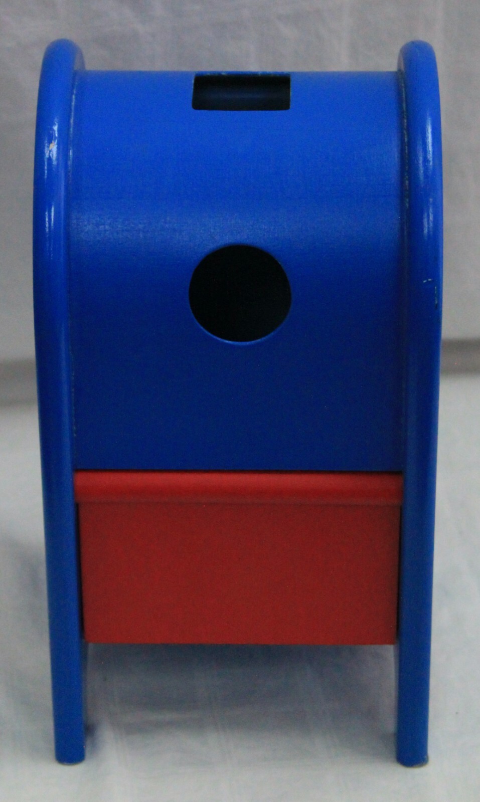 RARE! VINTAGE SCHYLLING WOODEN TOY MAILBOX SHAPE SORTER ONLY! 11″TALL NO SHAPES