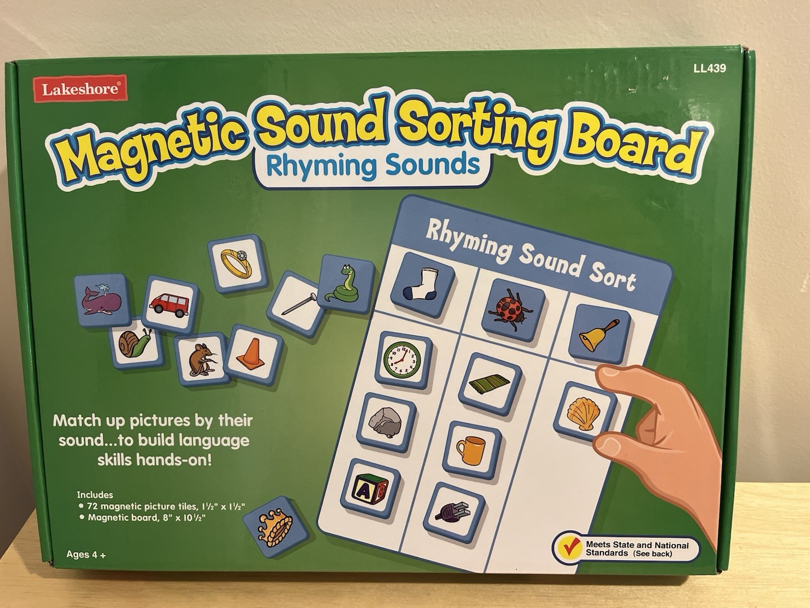 Rhyming Sounds Magnetic Sound Sorting Board by Lakeshore #LL439