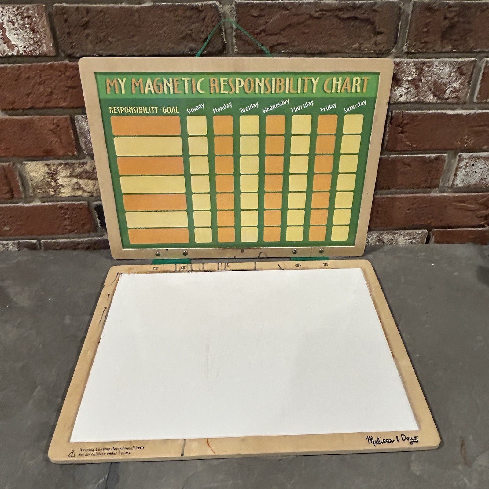 Melissa & Doug Deluxe Wooden Magnetic Responsibility Chart Chores Behavior – H