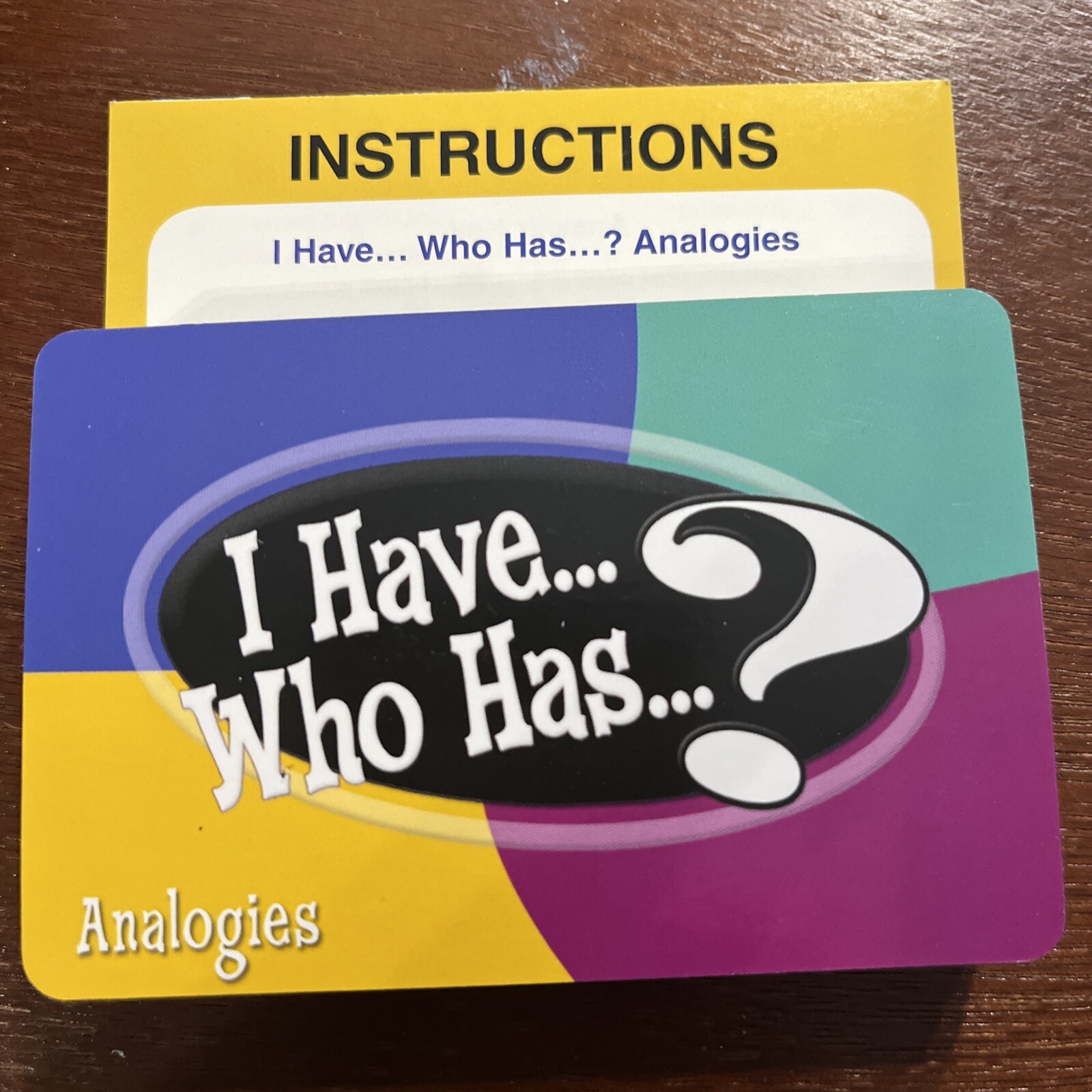 Teacher Created Resources I Have Who Has Language Arts Game Grade 3-4 Complete
