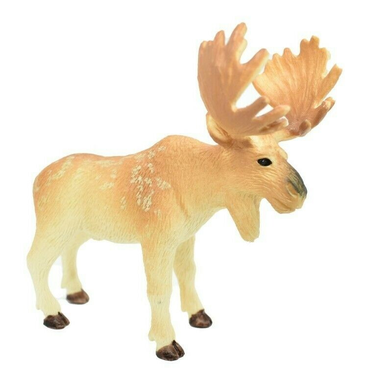 Moose Toy Model Plastic Replica Forest Animal, Kids Educational Gift 4.5″ OK09