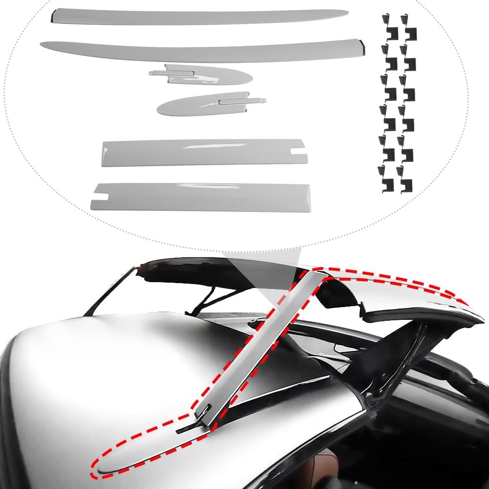 6Pcs Left and Right Side Convertible Roof Top Hinge Covers Compatible with BMW