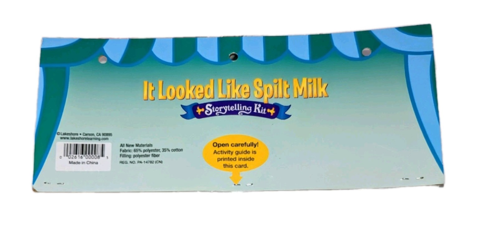Lakeshore It Looked Like Spilt Milk Book Storytelling Kit 14 Pc Charles Shaw NEW