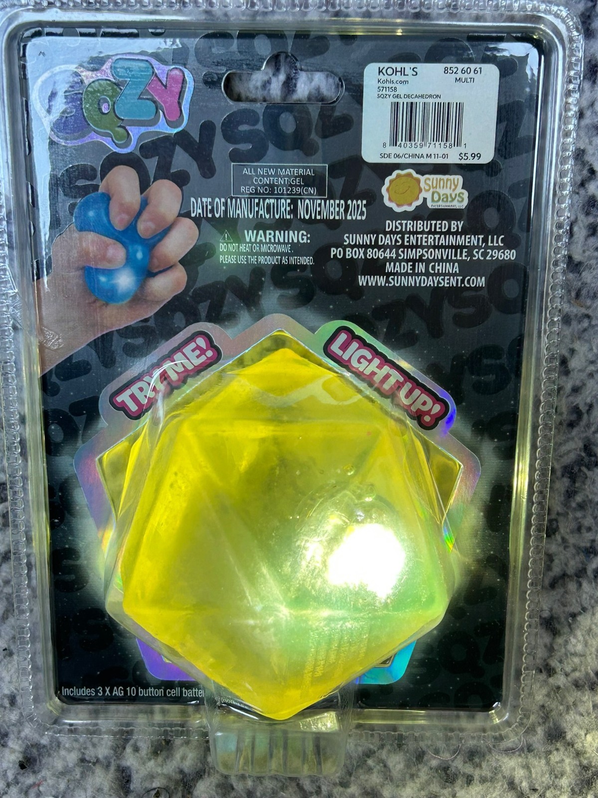 NEW! Sunny Days | SQZY-EXTREME SQUEEEZY-RARE VIRAL | LIGHT UP YELLOW-SHIPS FAST