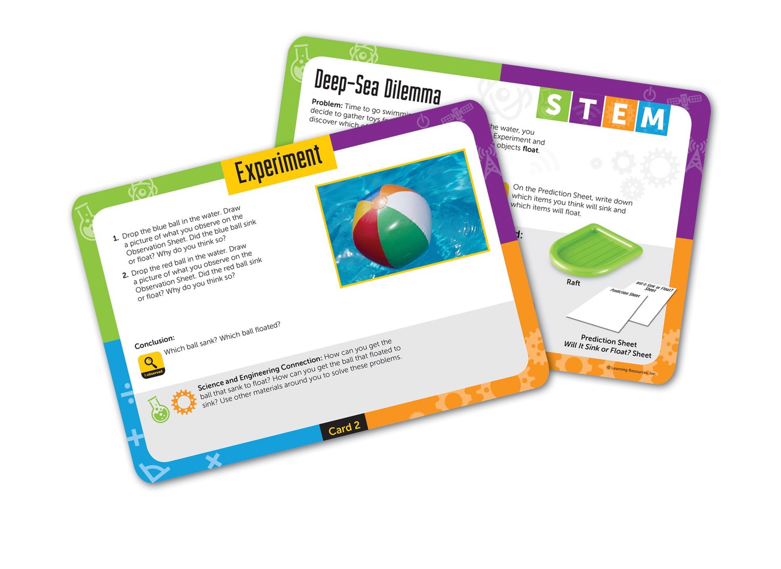 Stem Physics Toy Set Submarine Raft Activity Cards For Kids Ages 5 And Up