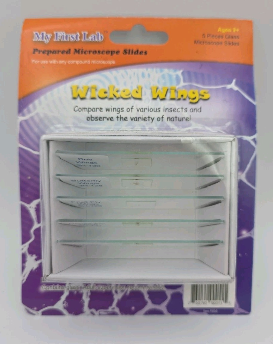 My First Lab Prepared Microscope Slides Wicked Wings PS55 Homeschool Science