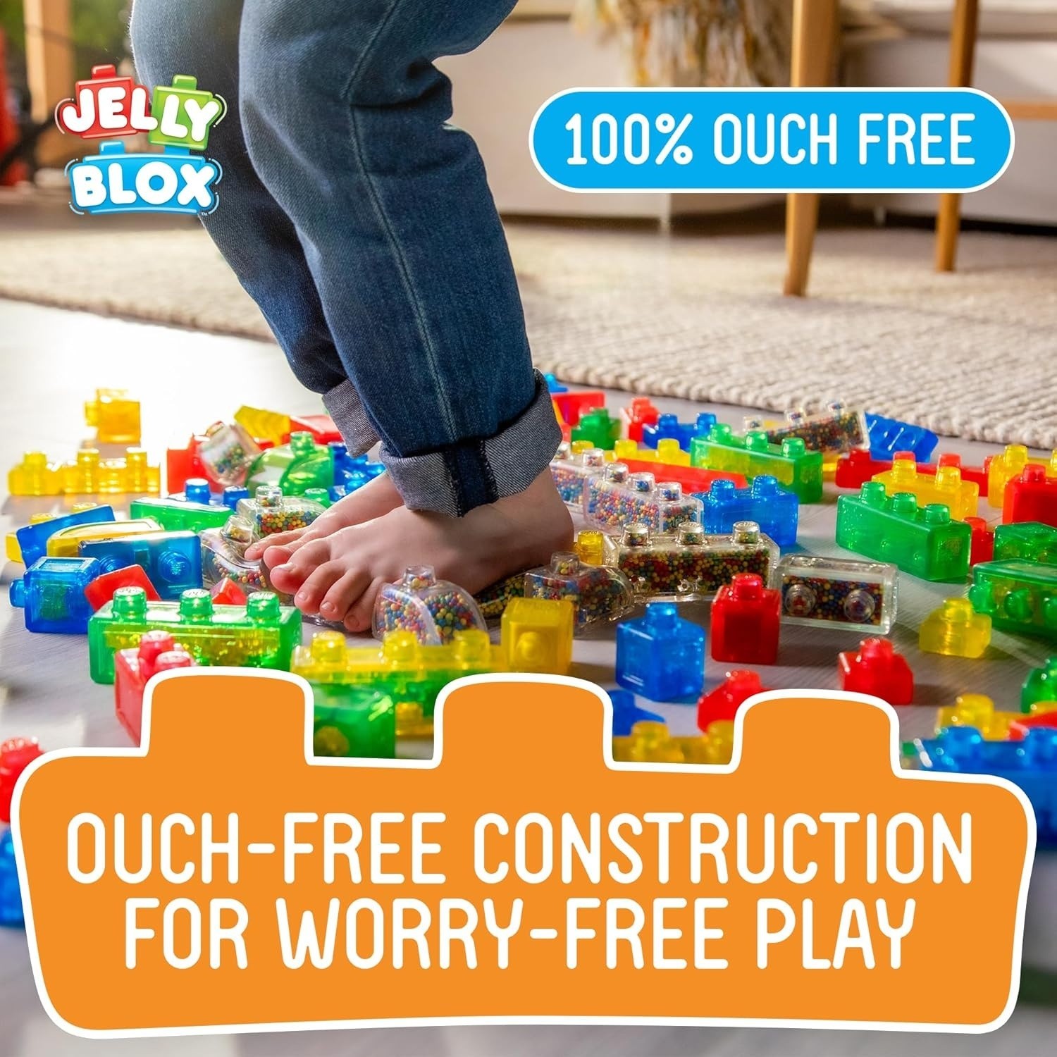 Jelly Blox Classic Castle Set – Includes 45 Pieces Toddler & Preschool Building